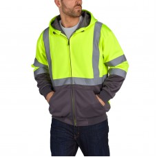 Utility Pro High Visibility Hooded Soft Shell Large Jacket - Black-Yellow