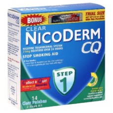 NicoDerm CQ Stop Smoking Aid, Step 1, Clear Patches, 14 patches