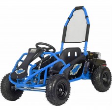 MotoTec Mud Monster 98cc Go Kart Full Suspension Blue