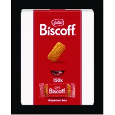 Biscoff LOTUS BAKERIES 50639 Biscoff Cookies Dispenser Box, Caramel Cookie, 0.22 oz Bag, 150/Carton 50639