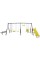 XDP Recreation Rising Sun Kids Metal Swing Set and Playset - Yellow