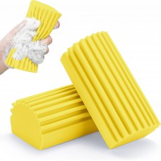 YFUIF 2-Pack Damp Clean Duster Sponge, Magic Cleaning Sponge Baseboard Cleaner Duster Sponge Tool, Dusters for Cleaning Baseboards, Ve