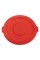 Rubbermaid Round Flat Top Lid, for 32-Gallon Round Brute Containers, 22 1/4', dia., Red