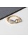 Amouria 10K Yellow Gold 1/8Ct TDW Diamond Twin Heart Ring (H-I, I2)