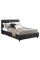 Dorel Dakota Twin Platform Faux Leather Upholstered Bed - Black