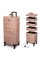 thinkstar 4In1 Rose Gold Rolling Makeup Case Cosmetic Organizer Storage Artist