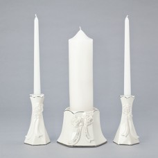 Roman Set of 3 Wedding Unity Candle Holders 12'