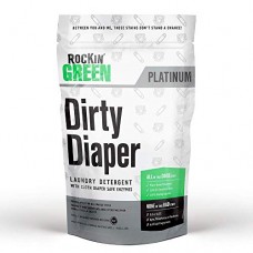 Rockin' Green Platinum Series Dirty Diaper Powdered Laundry Detergent, 45 oz. - All Natural, Biodegradable, and Eco-Friendly