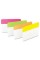 Post-it Tabs File Tabs, 2 x 1 1/2, Solid, Flat, Assorted Bright, 24/Pack