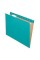 Pendaflex Colored Hanging Folders, Letter Size, 1/5-Cut Tab, Aqua, 25/Box