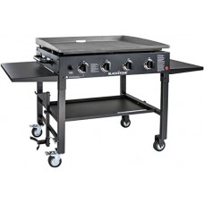 Blackstone 1554 Cooking 4 Burner Flat Top Gas Grill Propane Fuelled Restaurant Grade Professional 36” Outdoor Griddle Station wi