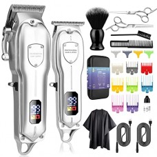 Karrte Professional Hair Clippers and Trimmer Kit,Cordless Hair Cutting Kit,Barber Supplies for Men Beard Trimmer Mens Grooming