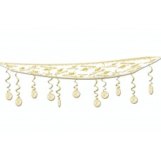 Party Central Pack of 6 Gold and White 50th Anniversary Ceiling Decor 12'