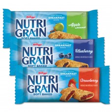 Kellogg's Nutri-Grain Soft Baked Breakfast Bars, Asstd: Apple, Blueberry, Strawberry, 1.3 Oz Bar, 48/Carton