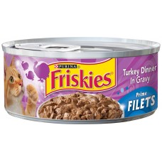 Friskies Wet Prime Filets Turkey Dinner in Gravy Cat Food 5.5 oz. Can