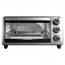 BLACK+DECKER TO1313SBD 4 Slice Toaster Oven - Black/Silver