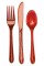 Party Central Club Pack of 288 Red Glittered Heavy-Duty Knives and Spoons 9.5'