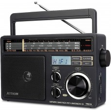 Retekess TR618 AM FM Radio Plug in Wall, Portable Shortwave Radios, Support SD, Micro SD and USB Flash Drive, AM FM Radios with