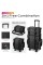 thinkstar Classic Black Rolling 2In1 Cosmetic Case Sided Makeup Artist Organizer