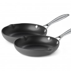 Altatac 2 Pack Nonstick Hard Anodized with Ergonomic Handle Kitchen Cookware Skillet Frying Pan