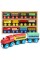 Play22 Wooden Train Set 12 PCS - Train Toys Magnetic Set Includes 3 Engines - Toy Train Sets For Kids Toddler Boys And Girls - Compatib