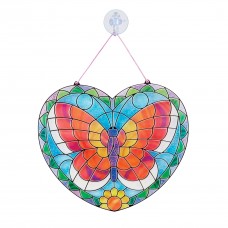 Melissa & Doug Stained glass Made Easy Activity Kit: Butterfly - 140+ Stickers - Kids Sticker Stained glass craft Kit Sun catche