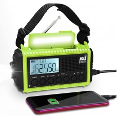 Raynic Emergency Radio Raynic 5000 Weather Radio Solar Hand Crank AMFMSWNOAA Weather Alert Portable Radio with Cellphone Charger He