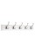 Liberty Hardware 129848 coat rack, 27-inch, wall mounted coat rack with 5 decorative hooks, satin nickel and white