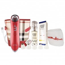 LINSAY Microdermabrasion and Pore Cleaner Device Super Bundle with Anti Age Serum, USB Cable, Headband and Bag