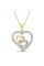 Accent White Diamond 14K Gold Over Silver Heart Pendant