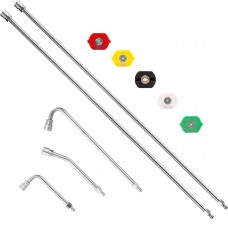 M MINGLE Pressure Washer Extension Wand - 120' Upgrade Power Washer Lance - Pressure Washer Accessories with 5 Nozzle Tips - 30°