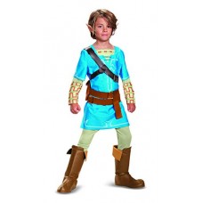 Disguise Link Breath Of The Wild Deluxe Costume, Blue, Medium (7-8)