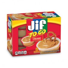 Jif To go J.M. SMUCKER CO. 5150024136 Jif To Go® Spreads, Creamy Peanut Butter, 1.5 Oz Cup, 8/box 5150024136