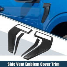 Unique Bargains Carbon Fiber Style Side Vent Fender Badge Cover Trims Set for Ford F150 21-22