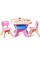 Costzon Kids Table and Chair Set 3 Piece Activity Table wDetachable Toy Storage Bins 2 Chairs for Children Reading Art Craft