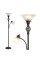 GyroVu Torchiere Floor Lamp for Living Room, LED Standing Reading Light for Bedroom with Glass Shade for Living Room Corner Bedr