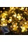 iticdecor solar flower string lights outdoor waterproof 50 led fairy light christmas decorations for garden fence patio yard