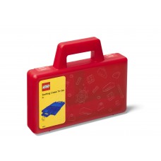 Room Copenhagen, Lego Sorting Box to-Go - Travel Case with Organizing Dividers - Red (40870001)