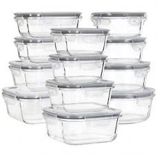 mumutor glass food storage containers with lids, [24 piece] glass meal prep containers, airtight glass bento boxes, bpa free