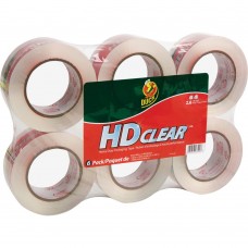 Duck Brand HD Clear Packing Tape - 109.30 yd Length x 1.88' Width - 2.6 mil Thickness - 6 / Pack - Clear