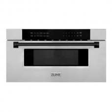 Zline Kitchen and Bath ZLINE Autograph Edition 30' 1.2 cu. ft. BuiltIn Microwave Drawer in Stainless Steel with Matte Black Accents