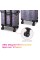 thinkstar Purple Makeup Train Case Lockable Rolling Cosmetic Trolley Storage Box