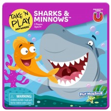 PlayMonster Take N Play Anywhere Sharks Minnows Magnetic Travel Games for Kids Kids Games for 2 Players for Kids Ages 6 and Up