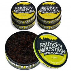 Smokey Mountain Herbal Long Cut - Citrus - 5 Can Box - Tobacco Free and Nicotine Free Snuff