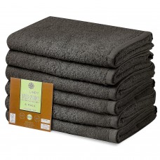 thinkstar Cotton Bath Towels Set Grey 24' X 48' Pack Of 6 Ultra Soft 100% Cotton Bath Towel Charcoal Grey Highly Absorbent Daily