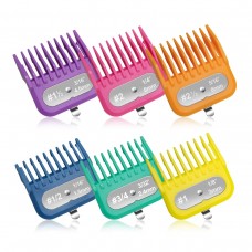 CLIPFIT Clipper Guards Set Fits for Most Wahl Clippers and Babyliss FX870 Color Coded Clipper Guides Replacement 116 to 516 6 Pi