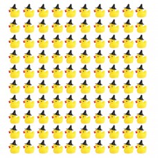 Great Choice Products 100Pcs Mini Resin Duck, Miniature Ducks Halloween Witch Hat Resin Duck Mini Resin Ducks For Crafts School Dollhouse Halloween…