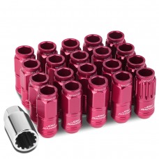 DNA Motoring LN-ZTL-9015-125-PK 16-Piece M12 x 1.25 Aluminum Alloy Wheel Lug Nuts + 4 x Lock Nut + 1 x Lock Nut Key (Pink)