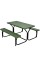 Gymax Picnic Table Camping Picnic Bench Set Backyard Garden Patio Dining Party Green