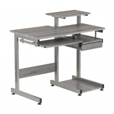 Techni Mobili Complete Computer Workstation Desk, Gray